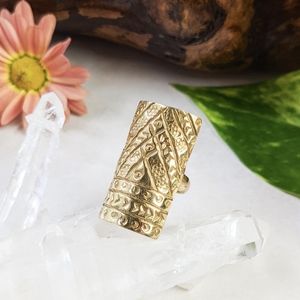 NWT Baizaar Etched Plate Ring